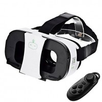 VR 2s Virtual Reality Glasses + Bluetooth Controller - White  